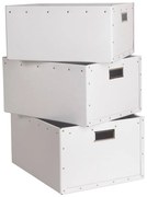 Cutii de depozitare albe 3 buc. din carton Ture – Bigso Box of Sweden
