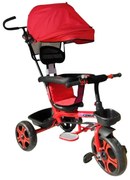 Tricicleta cu copertina detasabila NOVOKIDS™ My first Trike, Roti din spuma cauciucata, Maner de ghidaj pentru parinti, Cadru metalic, Dimensiuni