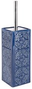 Recipient pentru perie CORDOBA DARK BLUE + perie WC, WENKO, albastru