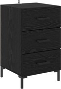 vidaXL Dulap de noapte Stejar Negru 40 x 40 x 66 cm Lemn compozit