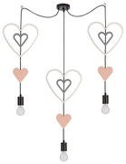 Lustra pentru copii TRIO cu cablu 3xE27/20W/230V roz/alb/gri