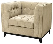 Fotoliu confortabil si elegant, tapiterie din catifea ALDGATE bej 110193 HZ
