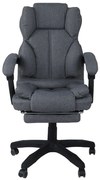RESIGILAT- Scaun directorial, suport picioare, Material textil, Gri