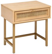 Noptieră RAYO cu 1 sertar și împletitură vieneză