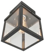 Plafoniera industriala pentru exterior, neagra, cu 1 lumina - Rotterdam