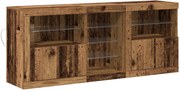 vidaXL Bufet LED Lemn vechi 162 x 37 x 67 cm Lemn compozit