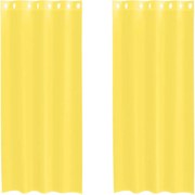 vidaXL Perdele Voile cu Oelii 2 buc Galben