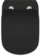 Capac WC soft-close negru Ideal Standard Tesi oval