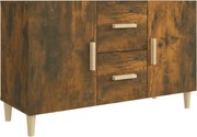 vidaXL Servantă, stejar fumuriu, 100x36x60 cm, lemn compozit