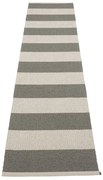 Covor tip traversă pentru interior și exterior gri antracit/crem 70x300 cm Bob Charcoal Linen – Pappelina