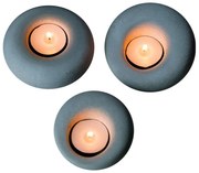Sfeșnice din beton 3 buc. Donut – Mioli Decor