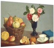 Tablou pe sticlă - Henri Fantin-Latour, Still  Life, reproducere (70x50 cm)