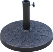Outsunny Bază Rotundă pentru Umbrelă de Ø38 mm și Ø48 mm cu Mâner, Ø45x33 cm, Bronz | Aosom Romania