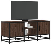vidaXL Dulap TV, stejar maro, 100x35x41 cm, lemn prelucrat și metal