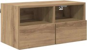 vidaXL Dulap TV de perete Pe perete Stejar Artizanal 60 x 30 x 30 cm