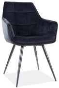Scaun Lilia Velvet Negru – l59 x A45 x H90 cm