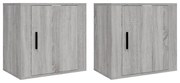 vidaXL Noptiere de perete, 2 buc., gri sonoma, 50x30x47 cm