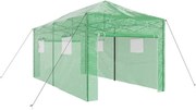 vidaXL Seră cu cadru pop-up cu acoperiș Verde 290 x 580 x 315 cm Fier