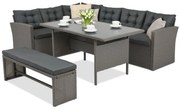 Latina Garden Point antracit technorattan mobilier de grădină