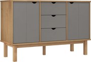 vidaXL Servantă OTTA, maro și gri, 113,5x43x73 cm, lemn masiv de pin