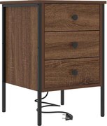 vidaXL Dulap de noapte Stejar închis 42 x 41 x 61 cm Lemn compozit