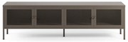 Comodă TV gri din metal 160x50x35 cm Fayna – Marckeric