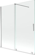 Mexen Velar paravan pentru cadă, cu 2 uși glisante, 150 x 150 cm, transparent, crom - 896-150-000-01-01