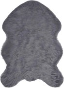 vidaXL Covor din Lână Faux Tafalla Antracit 50 x 80 cm Poliester