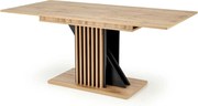 Masa living moderna FABIANO, stejar/negru, PAL laminat, 130/175x85x76