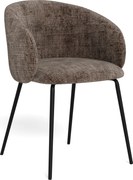 MAZZONI EXPORT CLARA Maro Stins (țesătură Juto 24)/picioare negre - SCAUN MODERN ADÂNC TAPIȚAT PENTRU SALON/LIVING/BIROU LOFT