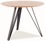 Masa dining Stejar / Negru, TETIS 100x100