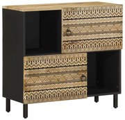 vidaXL Dulap, 80x33,5x75 cm, lemn masiv de mango brut