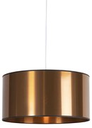 Lampă suspendată Art Deco albă cu abajur din cupru 50 cm - Pendel