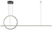 Lustra LED suspendata design geometric Halo negru