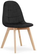 Scaun Bucatarie/Dining Grace Negru Catifea