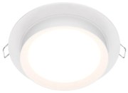 Spot incastrabil design tehnic Loop alb