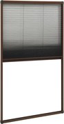 vidaXL Plasă insecte plisse pentru ferestre, maro, 80x160 cm, aluminiu