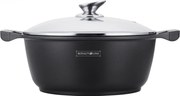 Oală marmorată cu capac 3.8L, 24 cm – Royalty Line BS24ML, curățare ușoară, antiaderentă