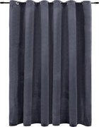 vidaXL Draperie opacă cu inele metalice, antracit, 290x245 cm, catifea