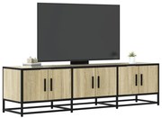 vidaXL Dulap TV, stejar sonoma, 150x35x41 cm, lemn prelucrat și metal