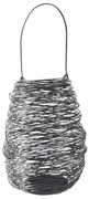 Suport de lumânări InDecor din metal negru, 20 x20 x 27 cm