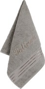 Prosop frotir Bellatex cu broderie Daddy Gri închis, 50 x 100 cm