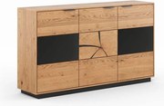 Comodă stejar masiv Tress IV, 154 × 39 × 84 cm