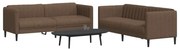 vidaXL Set de canapele, 2 piese, maro, textil