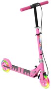 AIYAPLAY Trotinetă pentru copii, frâne duble, cadru metalic, suport pentru picioare, pliabilă, 3-8 ani, Roz | Aosom Romania