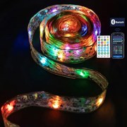 Aigostar - Ghirlandă LED RGBICW pentru exterior, 100 LED / 10 W / 230 V, 10 m, IP44 + telecomandă