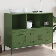 vidaXL Dulap, verde măsliniu, 100,5x39x79 cm, oțel