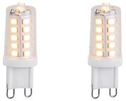 Set van 2 G9 dimbare LED lampen 3.2W 250 lm 2200K