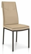 Scaun Rain, structura metalica, piele ecologica - BEJ