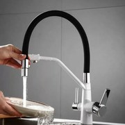 Baterie de Bucătărie Alb Model OD/2072 – Design Simplu și Elegant pentru Orice Bucătărie Modernă